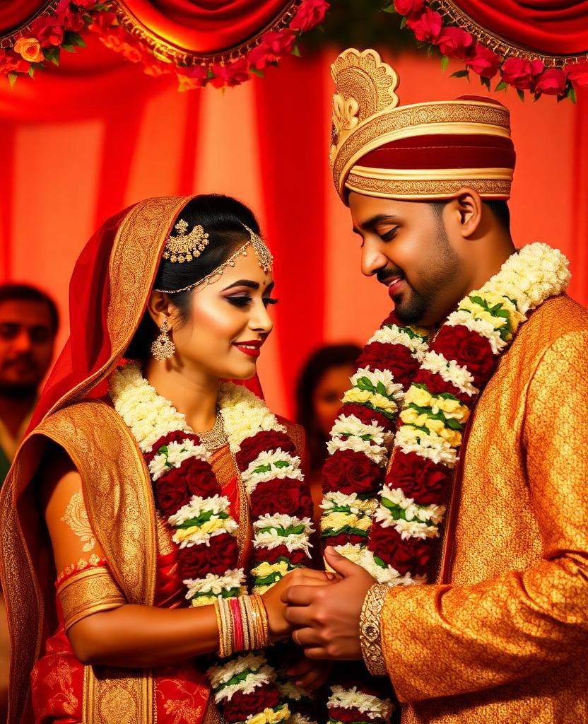 Wedding pose ideas for couples at the mandap