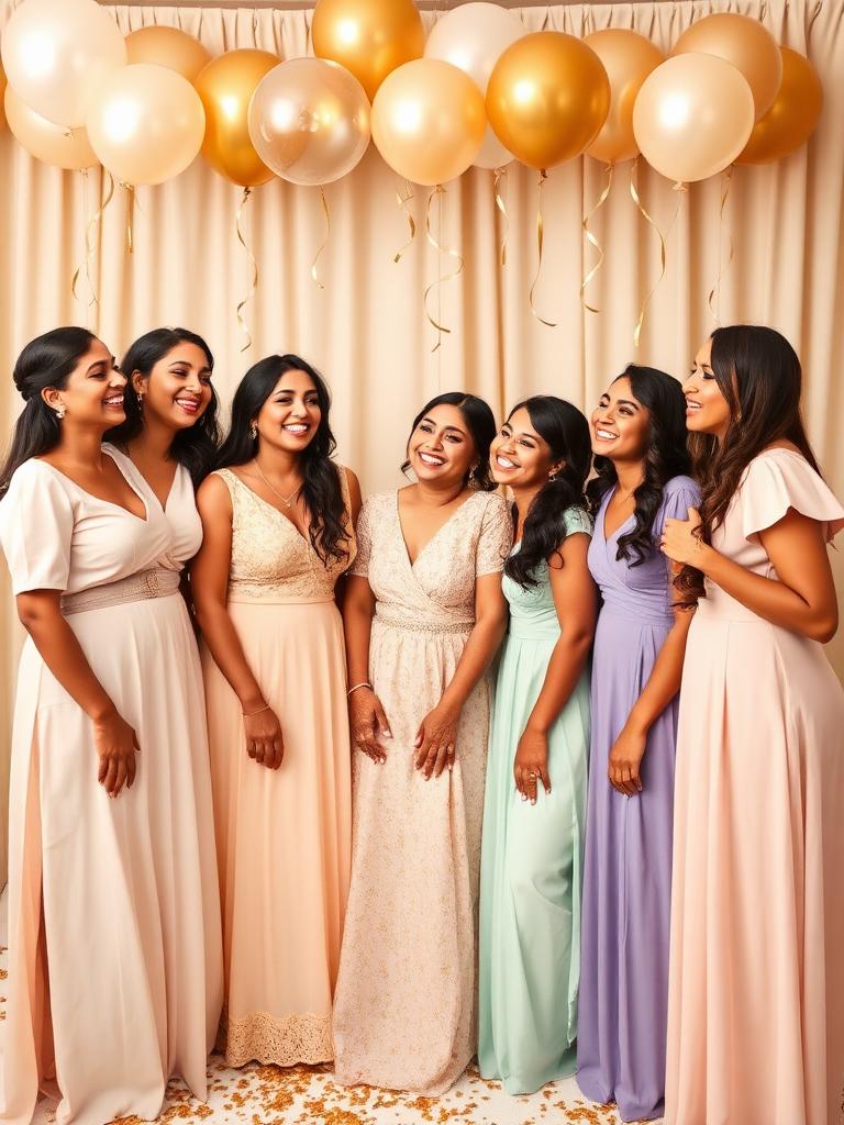 Bachelorette party pose ideas with friends